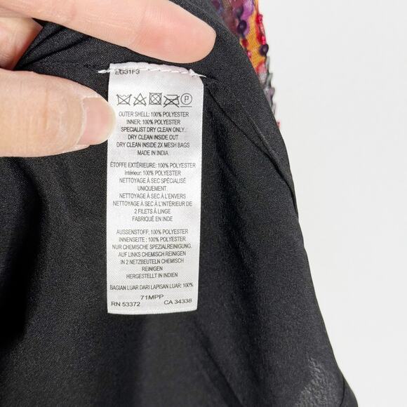 French Connection 4 Purple Red Black Inari Embellished Leopard Sequin Mini Dress - Picture 8 of 15